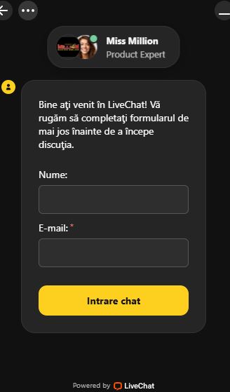 Contatta il supporto live chat per ricevere assistenza rapida